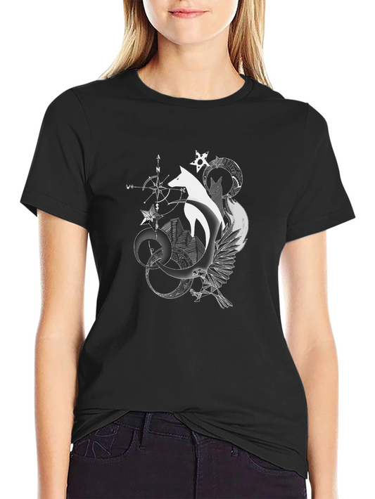 Fox Compass Graphic Tee - Mens Black T-Shirt