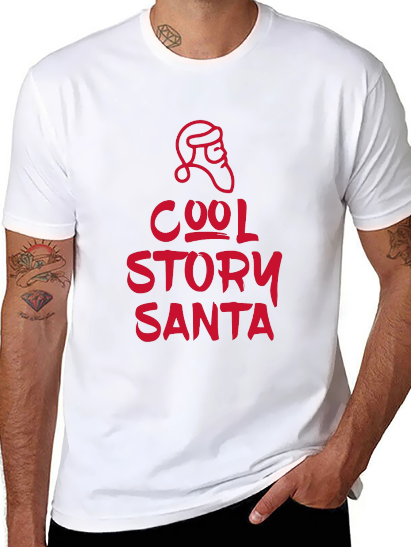 Cool Story Santa Tee - Holiday Graphic T-Shirt