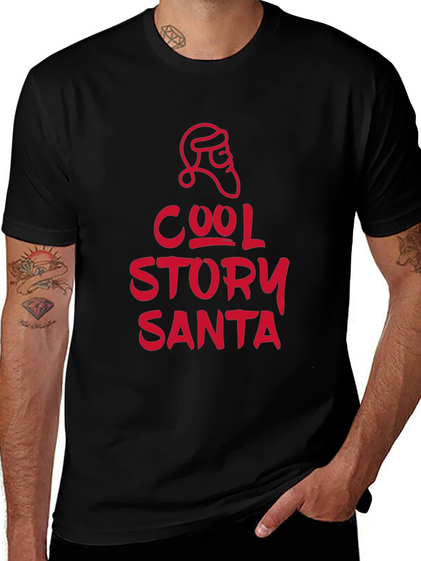 Cool Story Santa Tee - Holiday Graphic T-Shirt