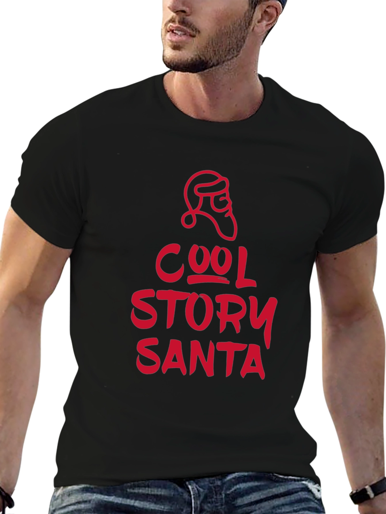Cool Story Santa Tee - Holiday Graphic T-Shirt