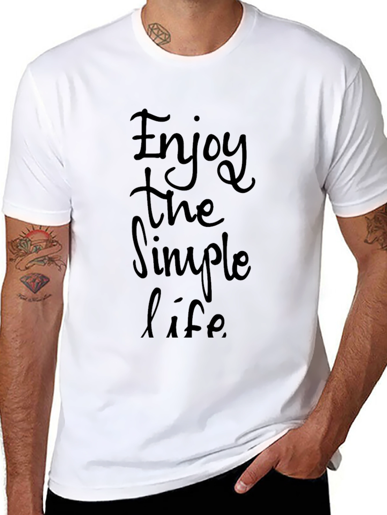 Enjoy The Simple Life Black T-Shirt
