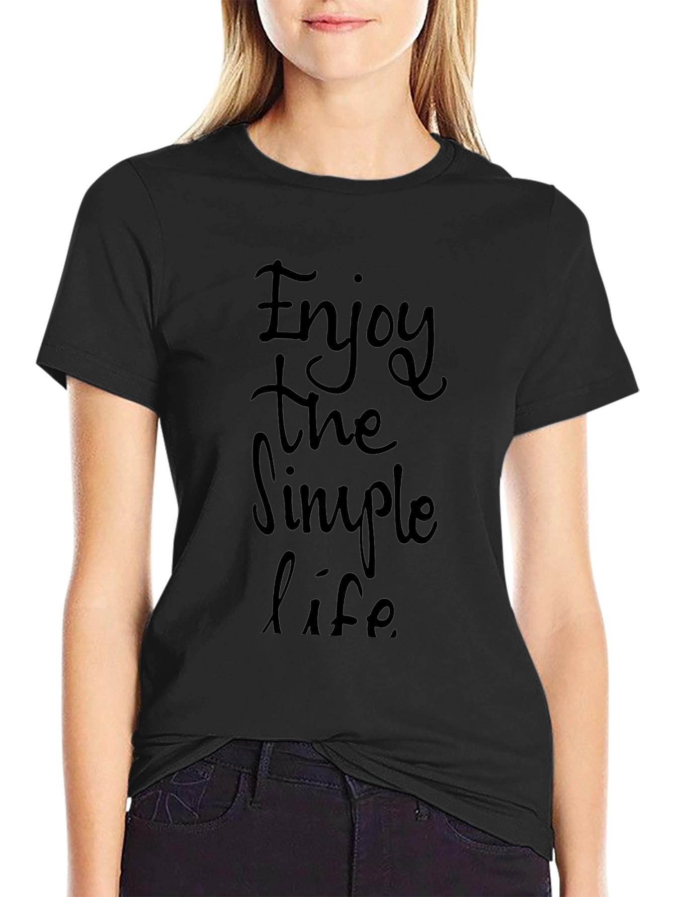 Enjoy The Simple Life Black T-Shirt