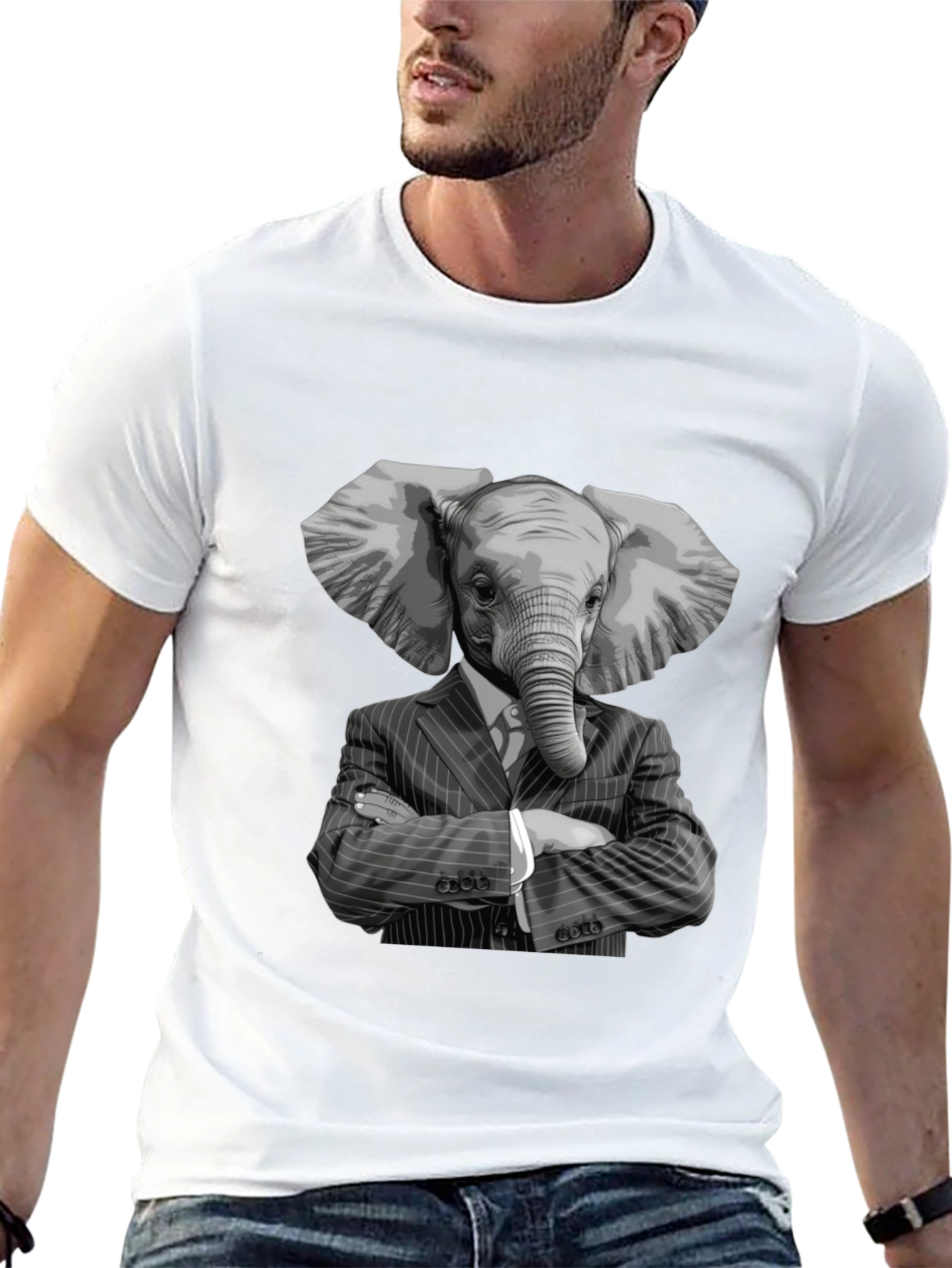 Elephant Suit T-Shirt - Unique Graphic Tee