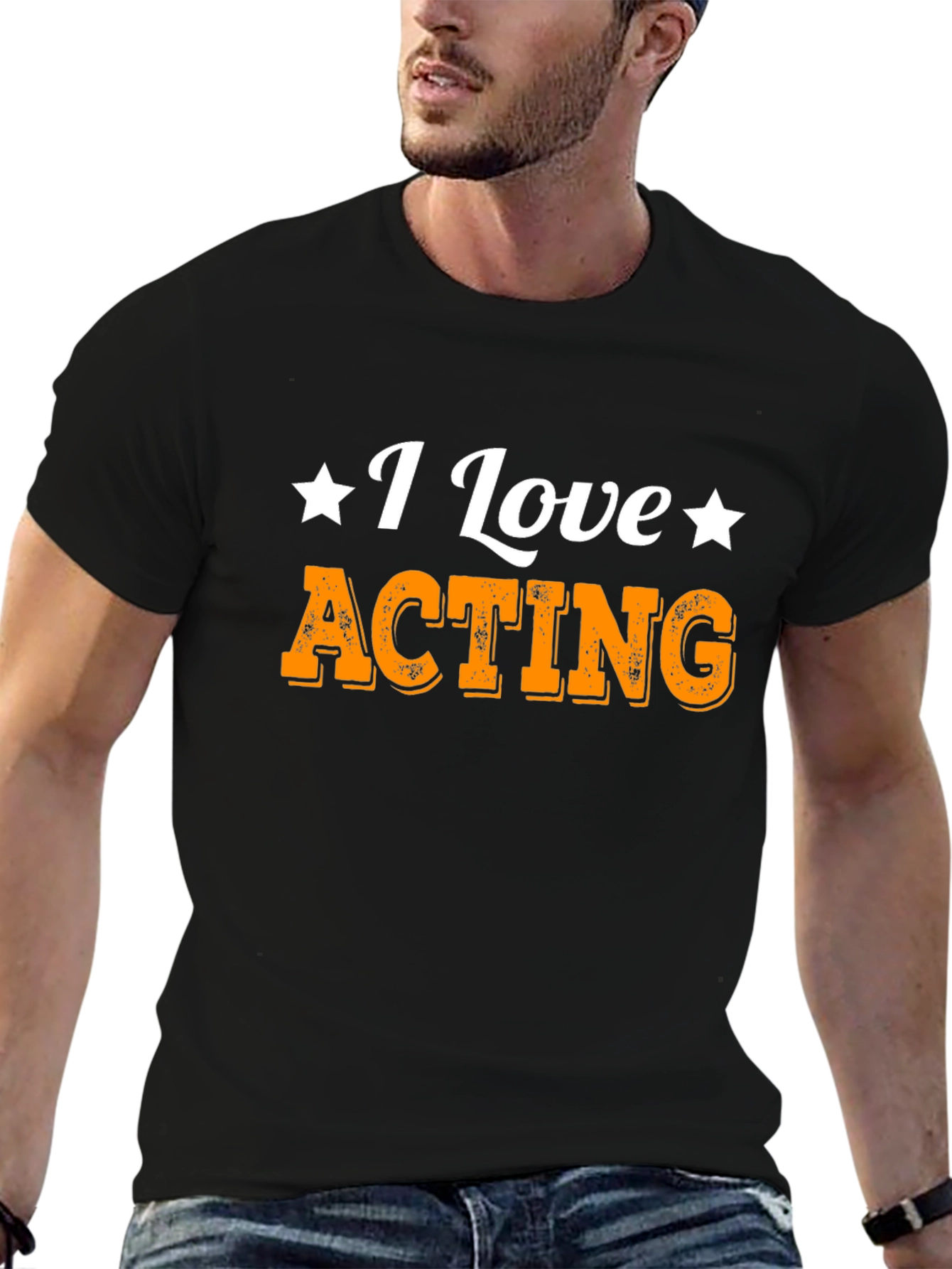 I Love Acting Black T-Shirt