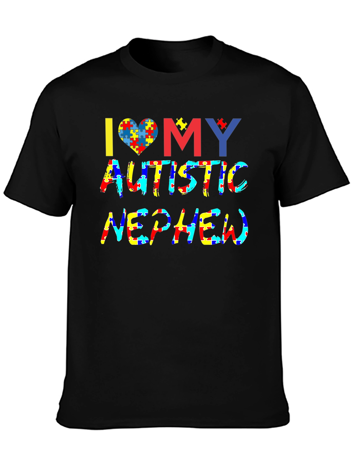 Autism Awareness I Love My Autistic Nephew T-Shirt
