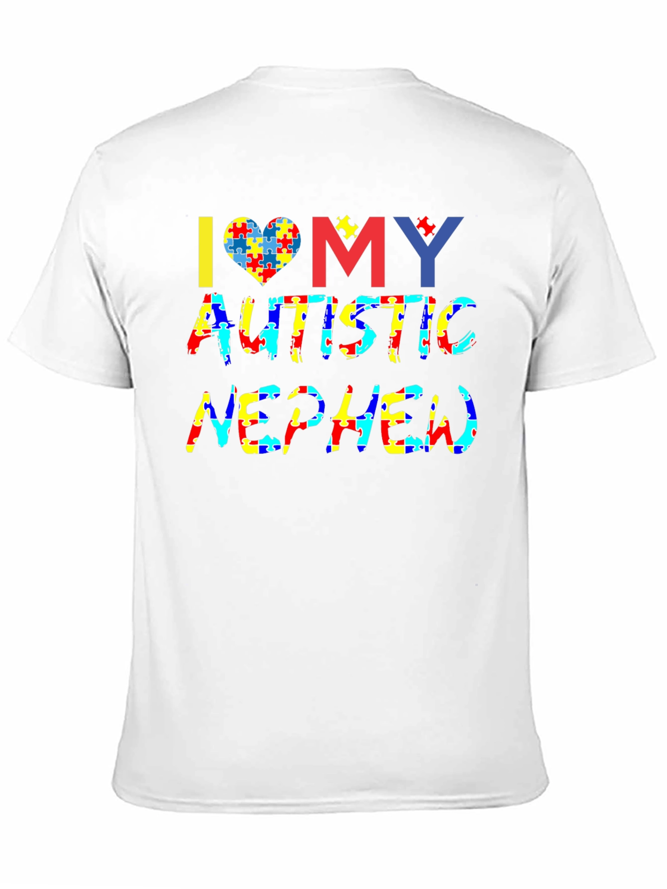 Autism Awareness I Love My Autistic Nephew T-Shirt