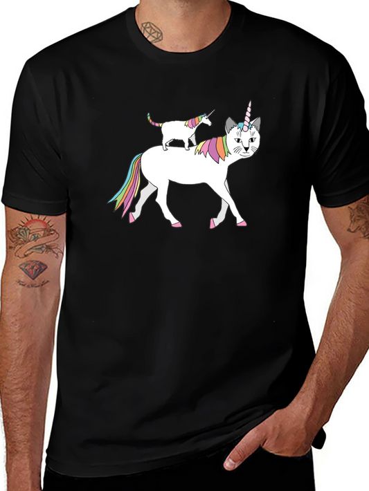Unicorn Cat T-Shirt - Quirky Graphic Tee