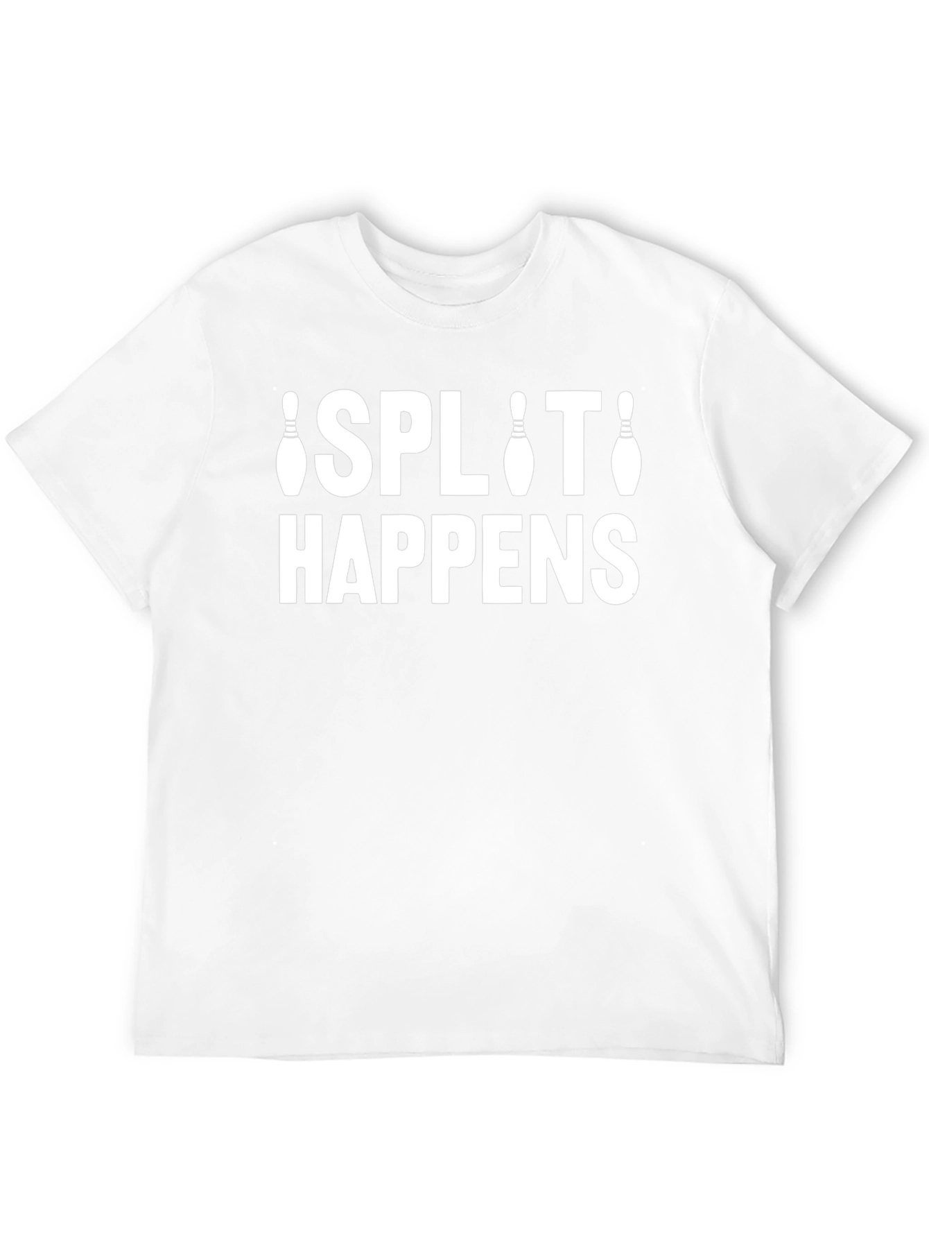 Split Happens Bowling T-Shirt - Black Crew Neck Tee