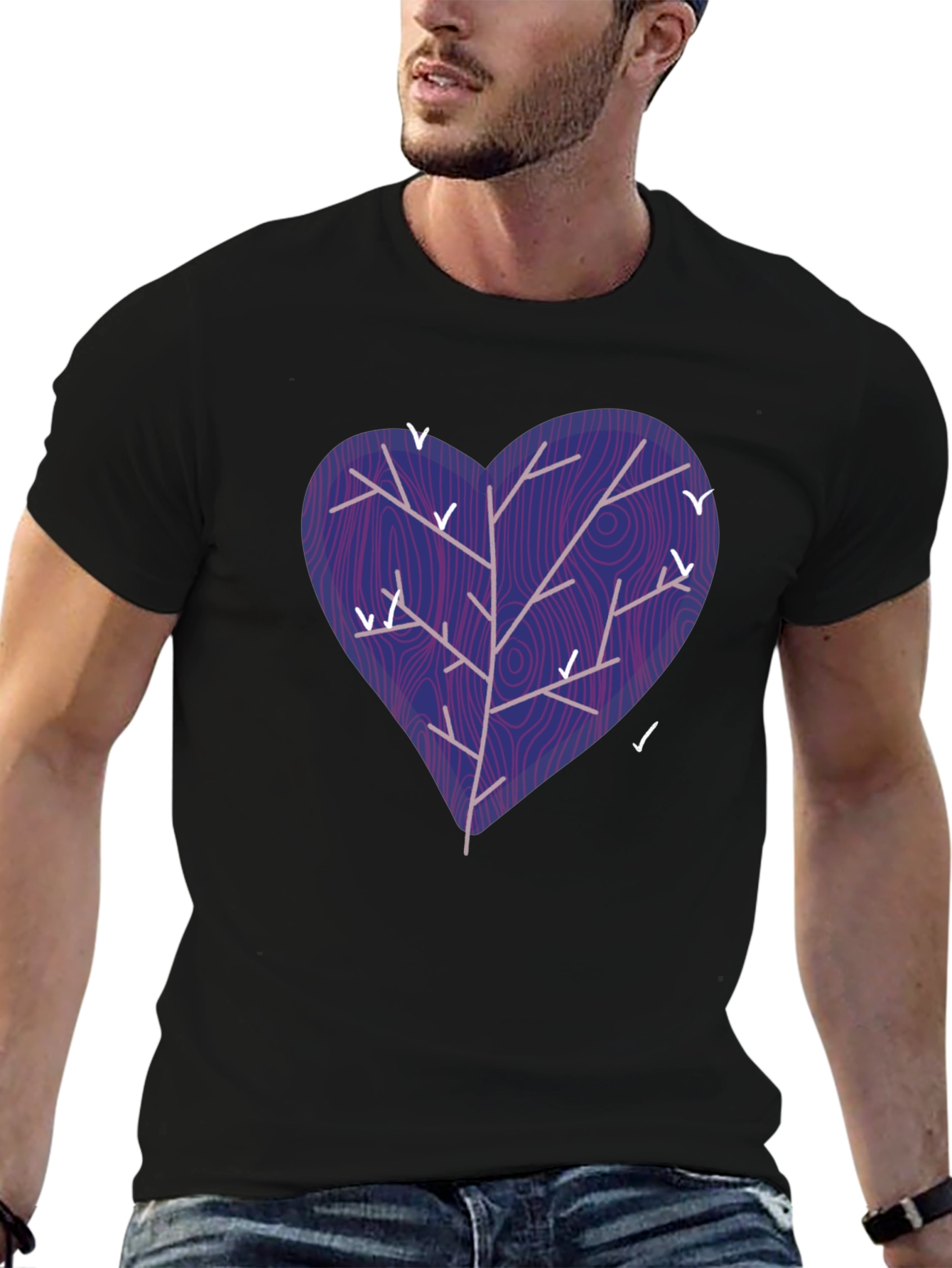 Heart Tree Graphic T-Shirt - Unique Design