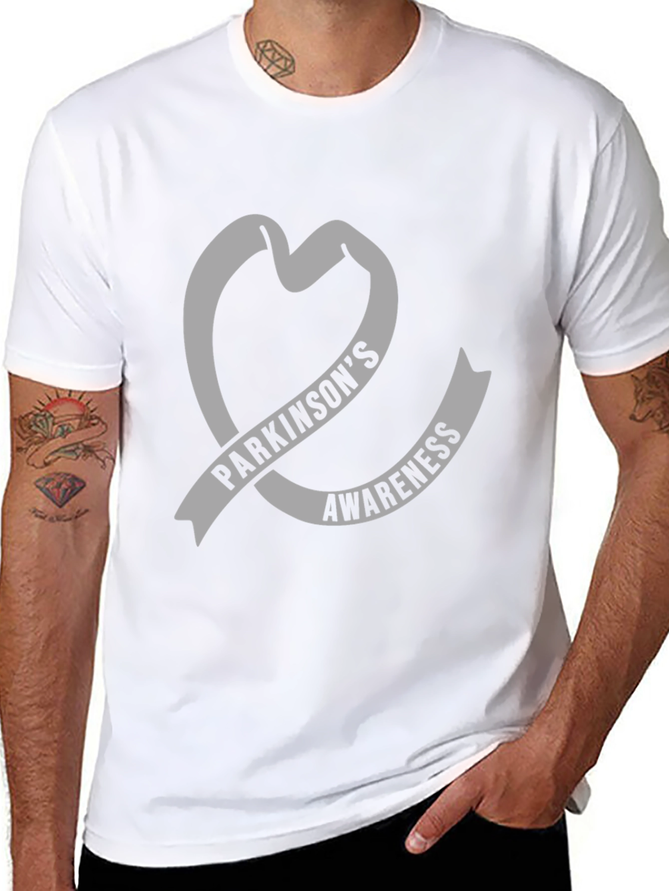 Parkinsons Awareness Heart T-Shirt - Support the Cause