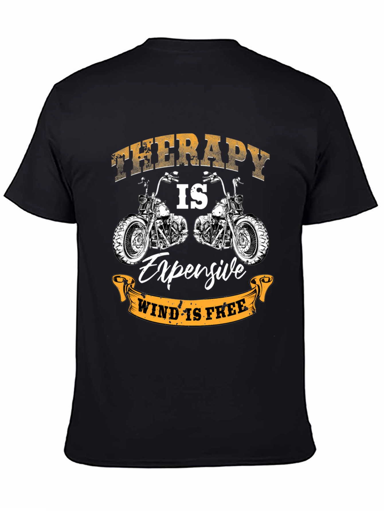 Therapy is Expensive Wind is Free Black T-Shirt