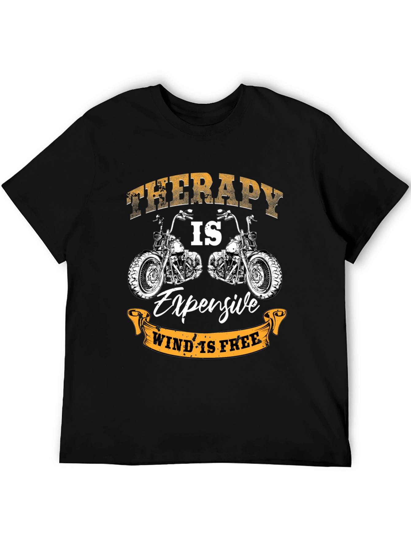 Therapy is Expensive Wind is Free Black T-Shirt