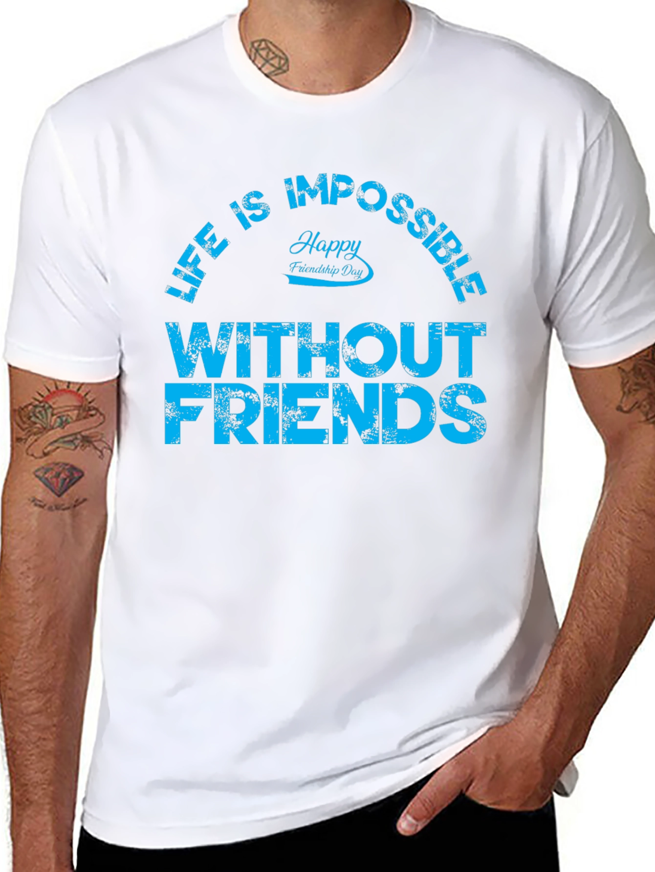 Friendship Day Graphic Tee - Life Without Friends