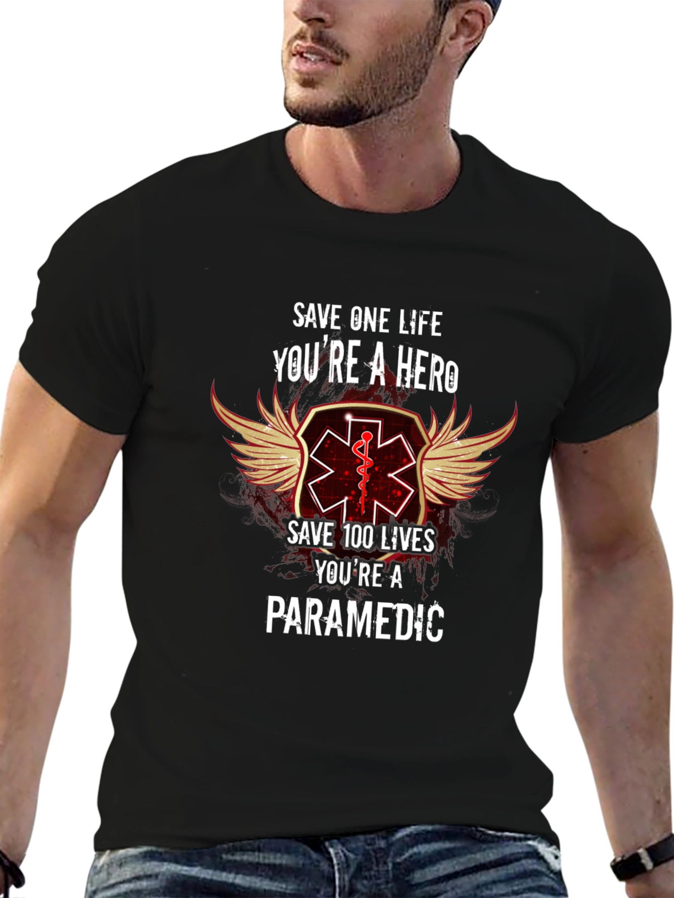 Paramedic Hero T-Shirt - Save Lives Be a Hero