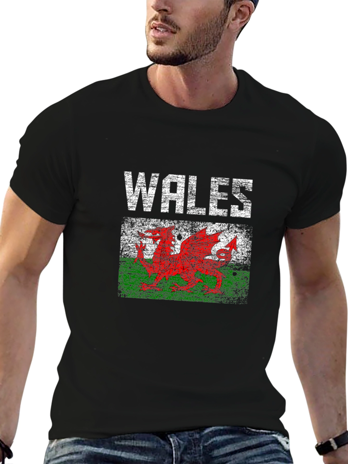Wales Flag Dragon Graphic T-Shirt