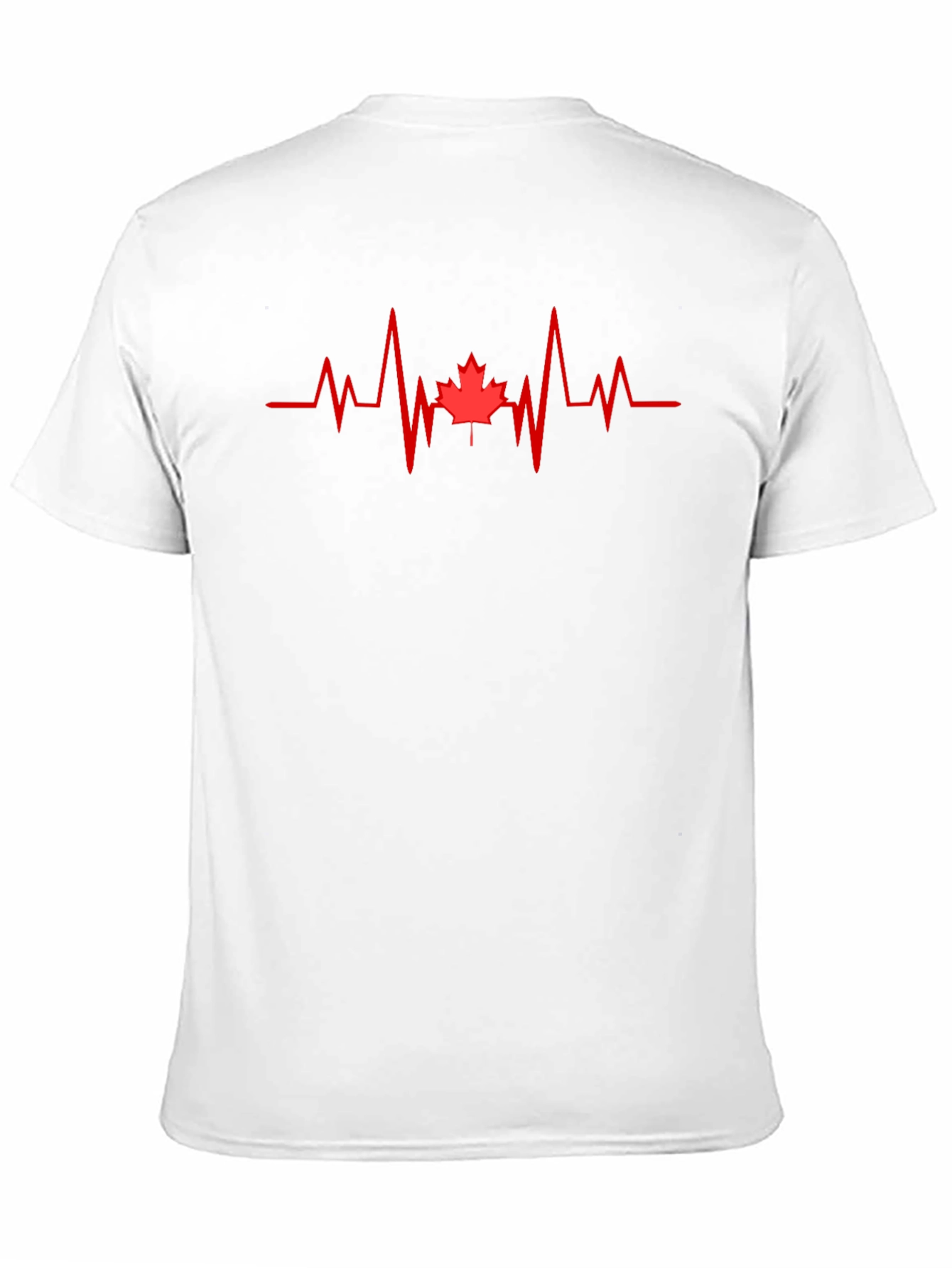 Canada Maple Leaf Heartbeat T-Shirt - Black