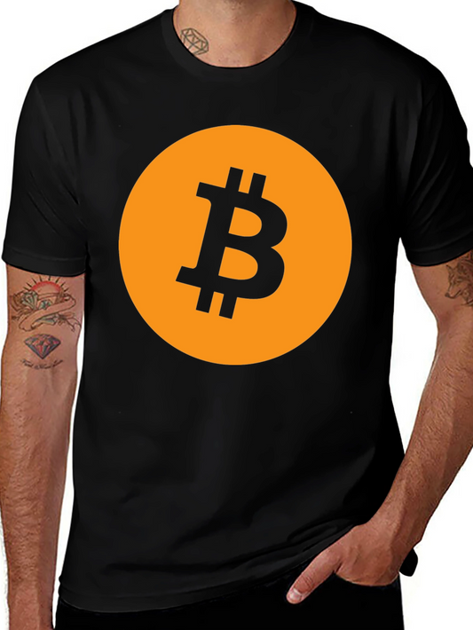 Bitcoin Logo Graphic Tee - Black Crypto T-Shirt