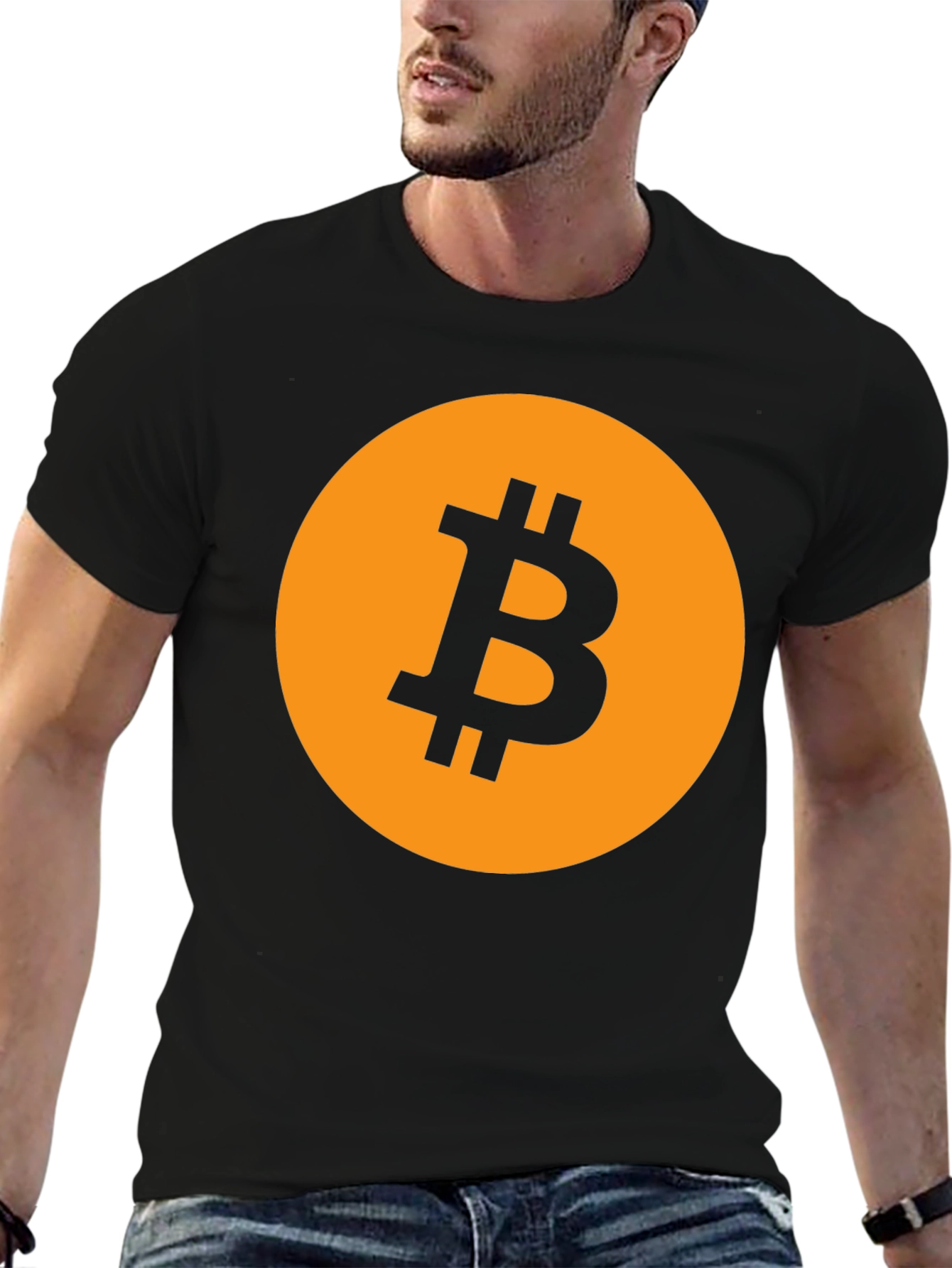 Bitcoin Logo Graphic Tee - Black Crypto T-Shirt
