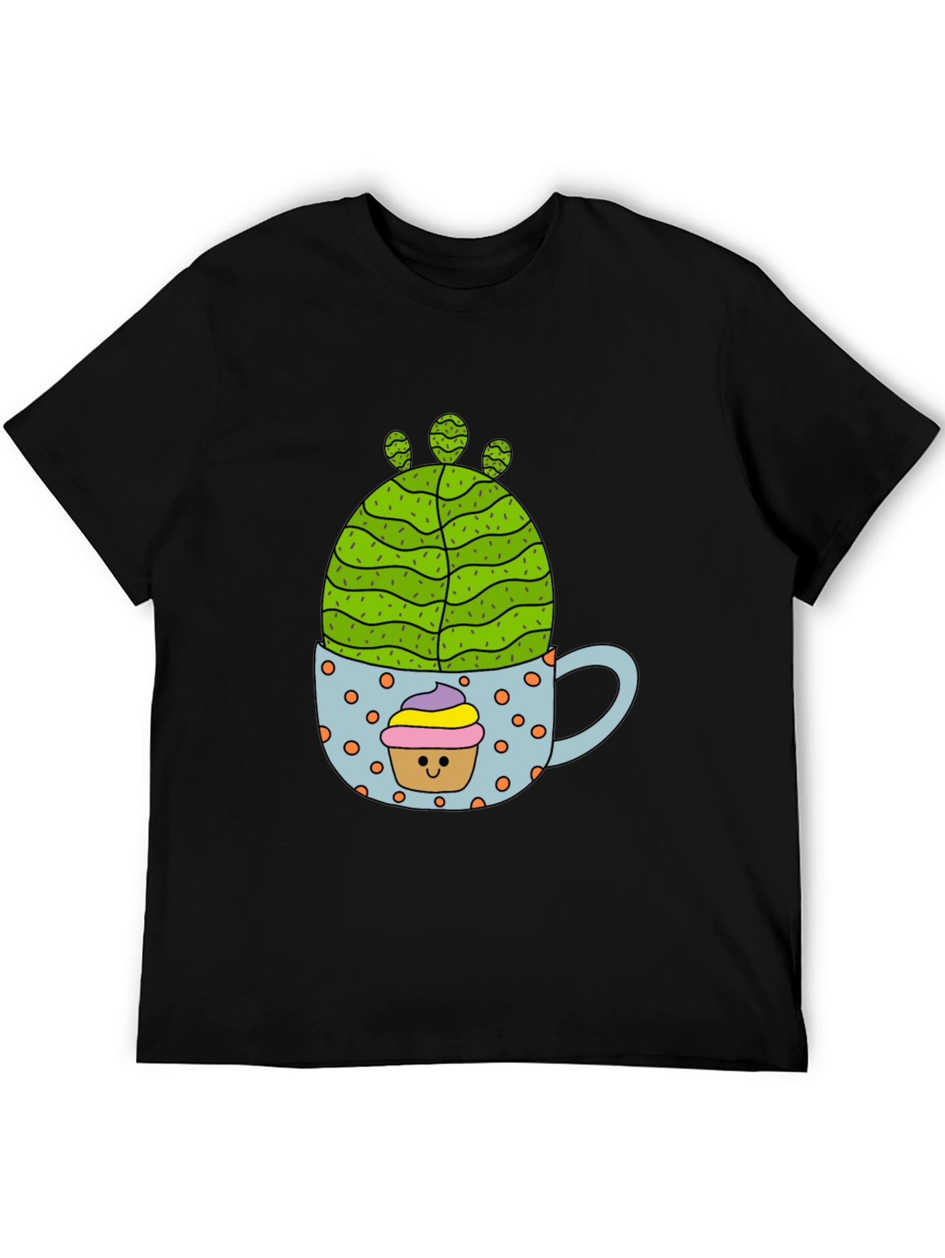 Cactus Cupcake Graphic Tee - Fun Novelty T-Shirt