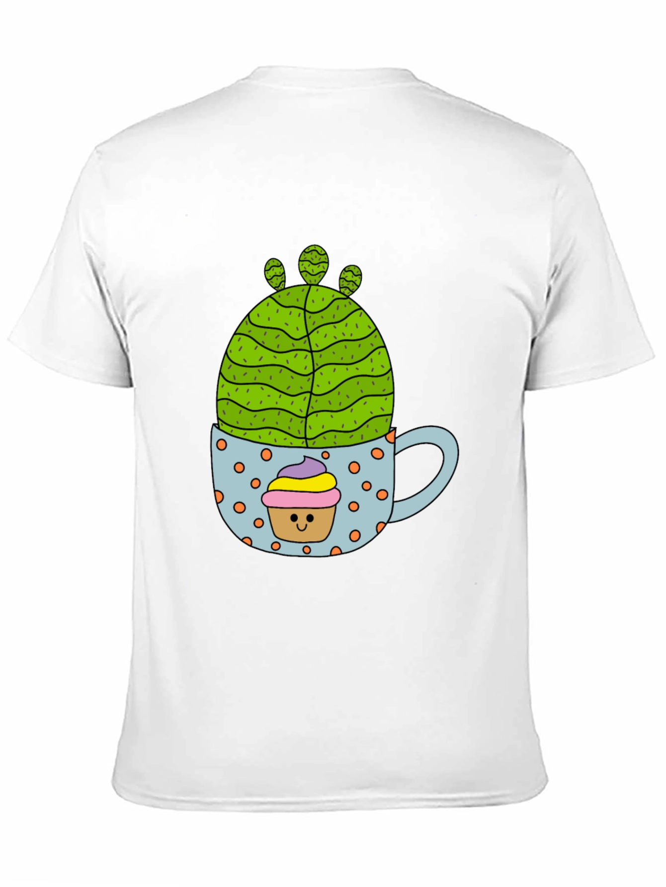 Cactus Cupcake Graphic Tee - Fun Novelty T-Shirt