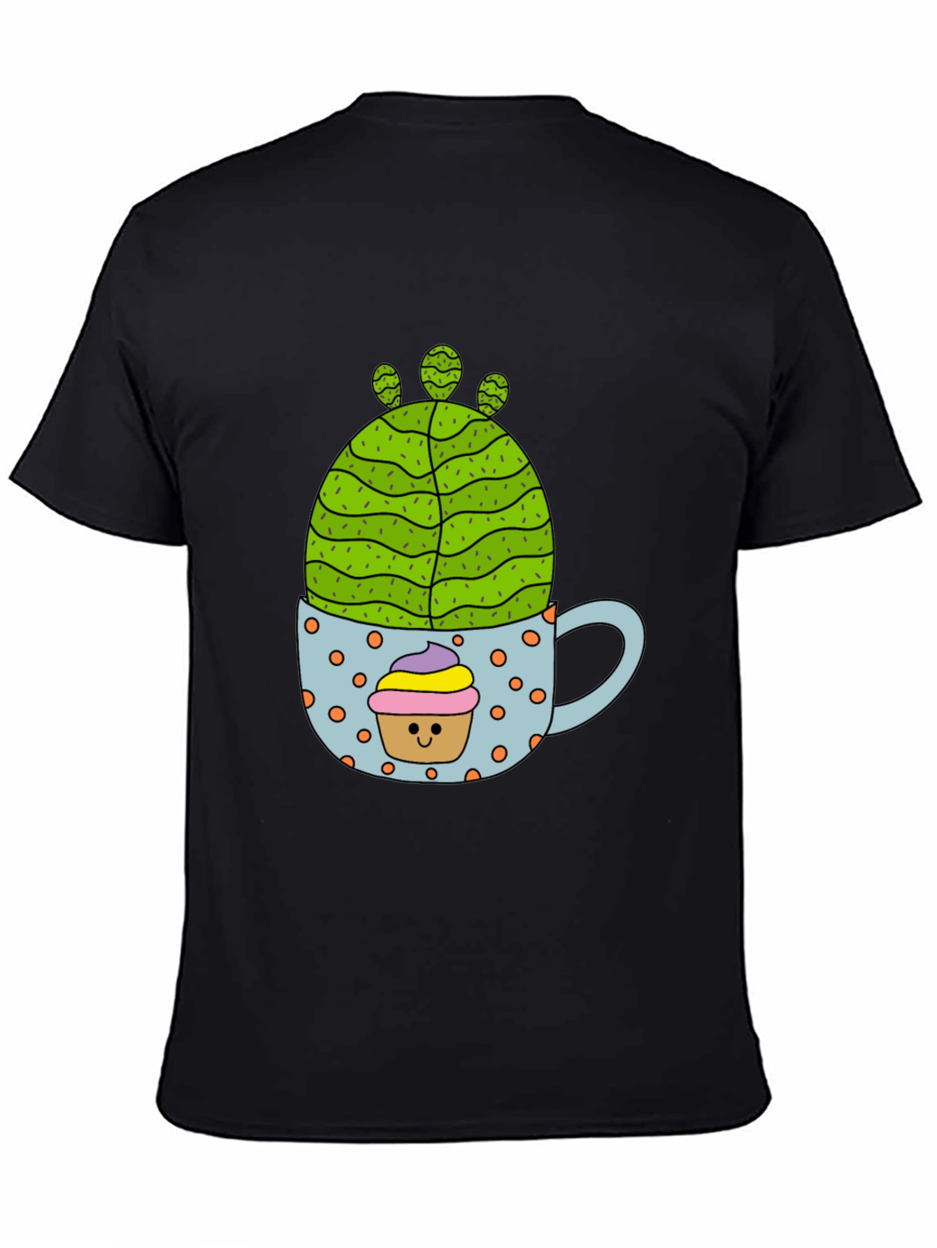 Cactus Cupcake Graphic Tee - Fun Novelty T-Shirt
