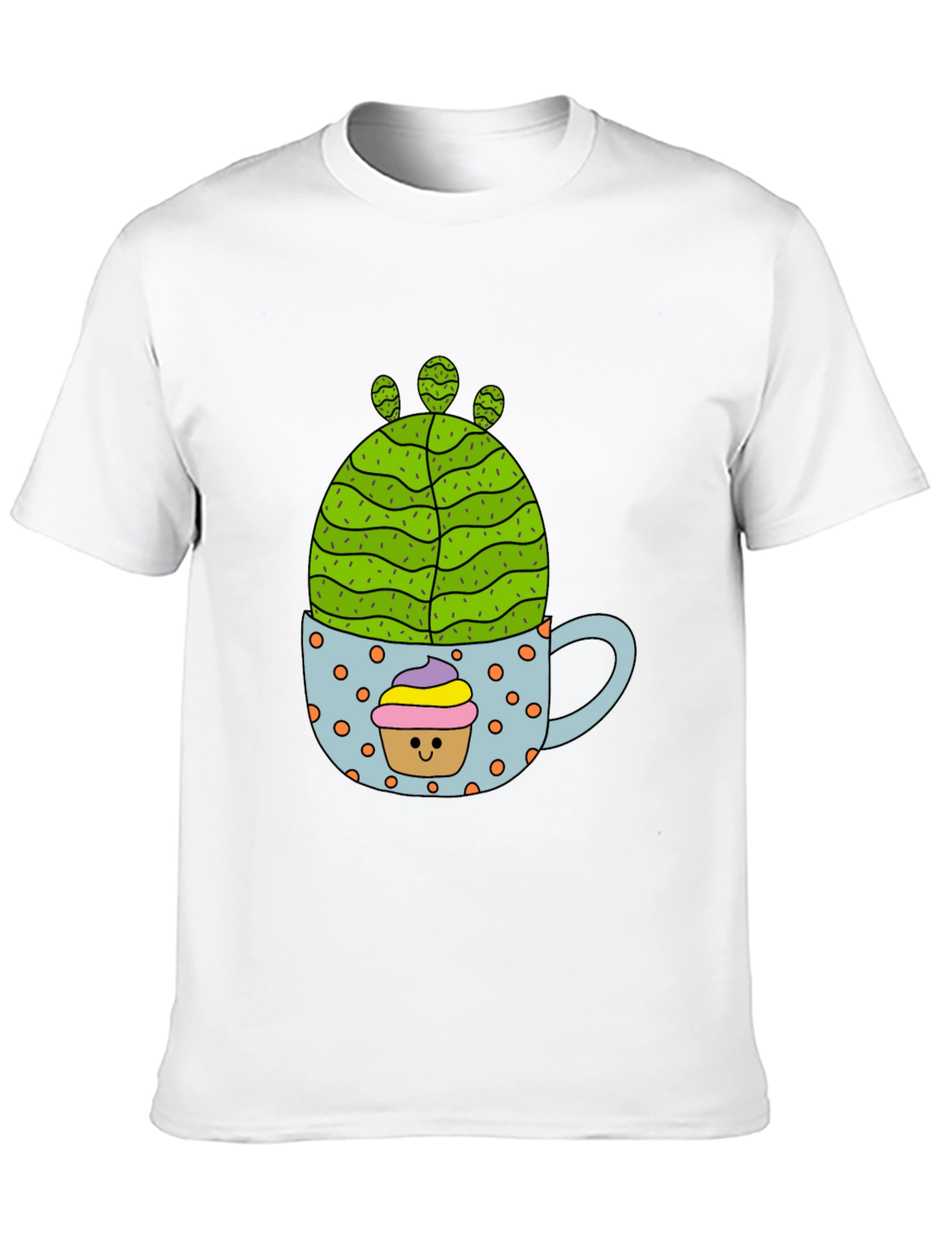 Cactus Cupcake Graphic Tee - Fun Novelty T-Shirt