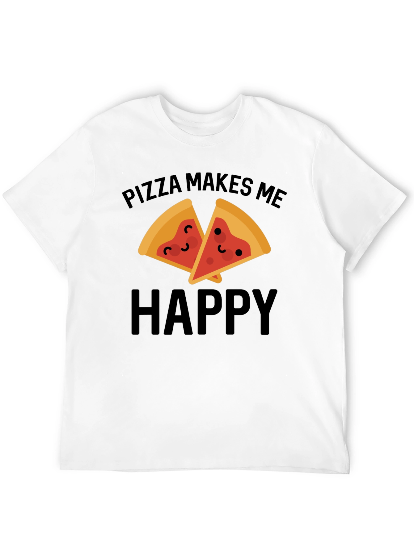 Pizza Makes Me Happy Graphic Tee