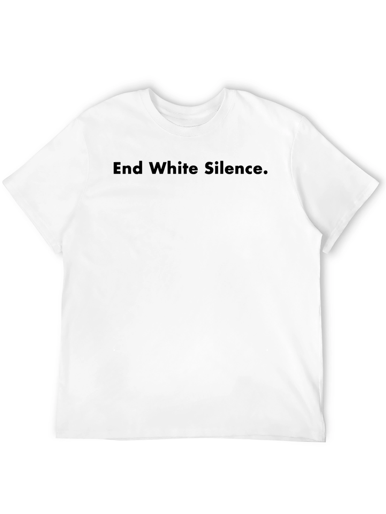 End White Silence Black T-Shirt