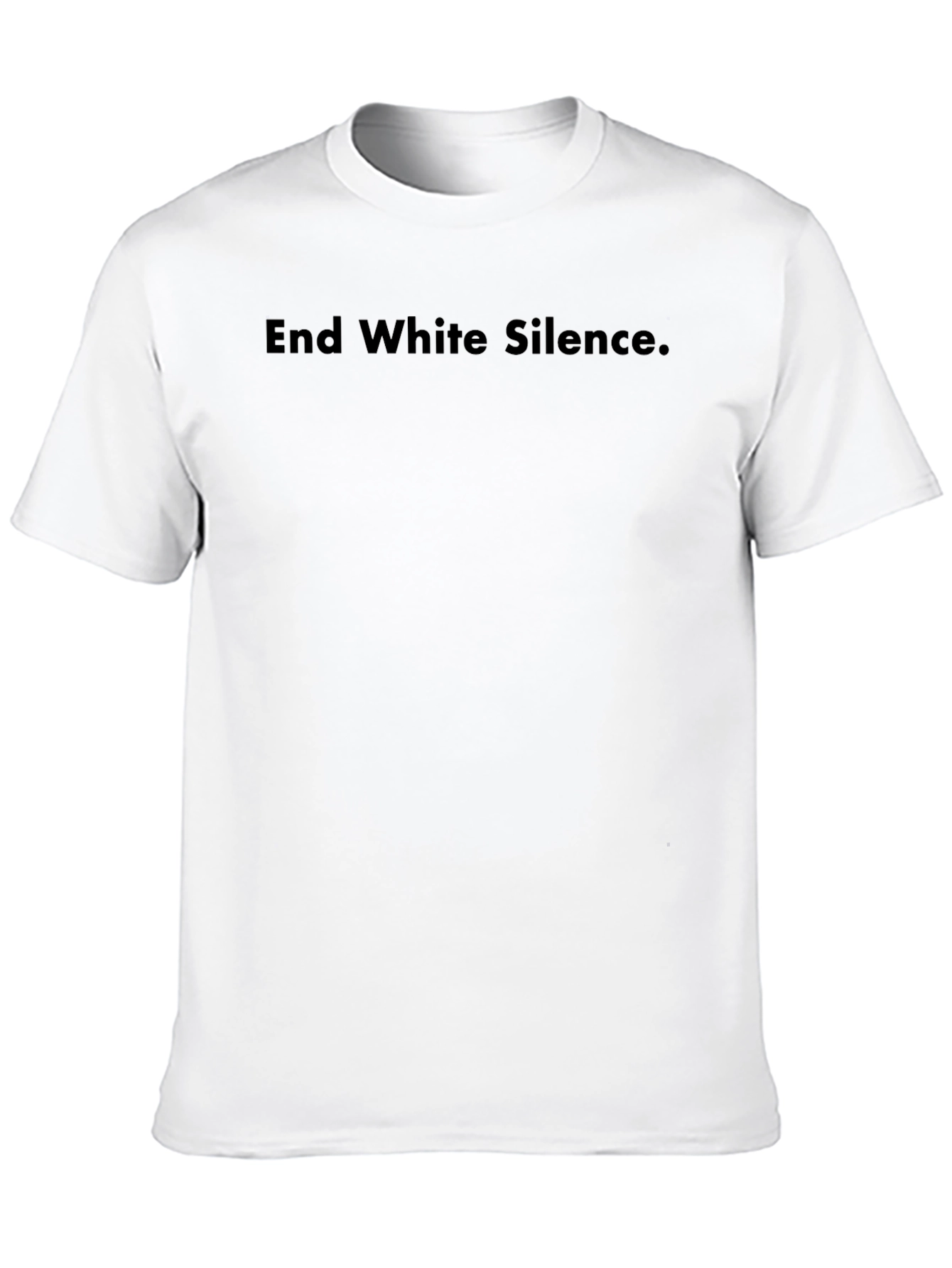 End White Silence Black T-Shirt