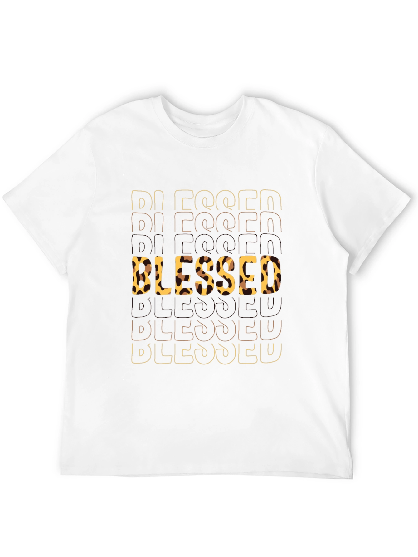Blessed Leopard Print T-Shirt - Stylish Graphic Tee