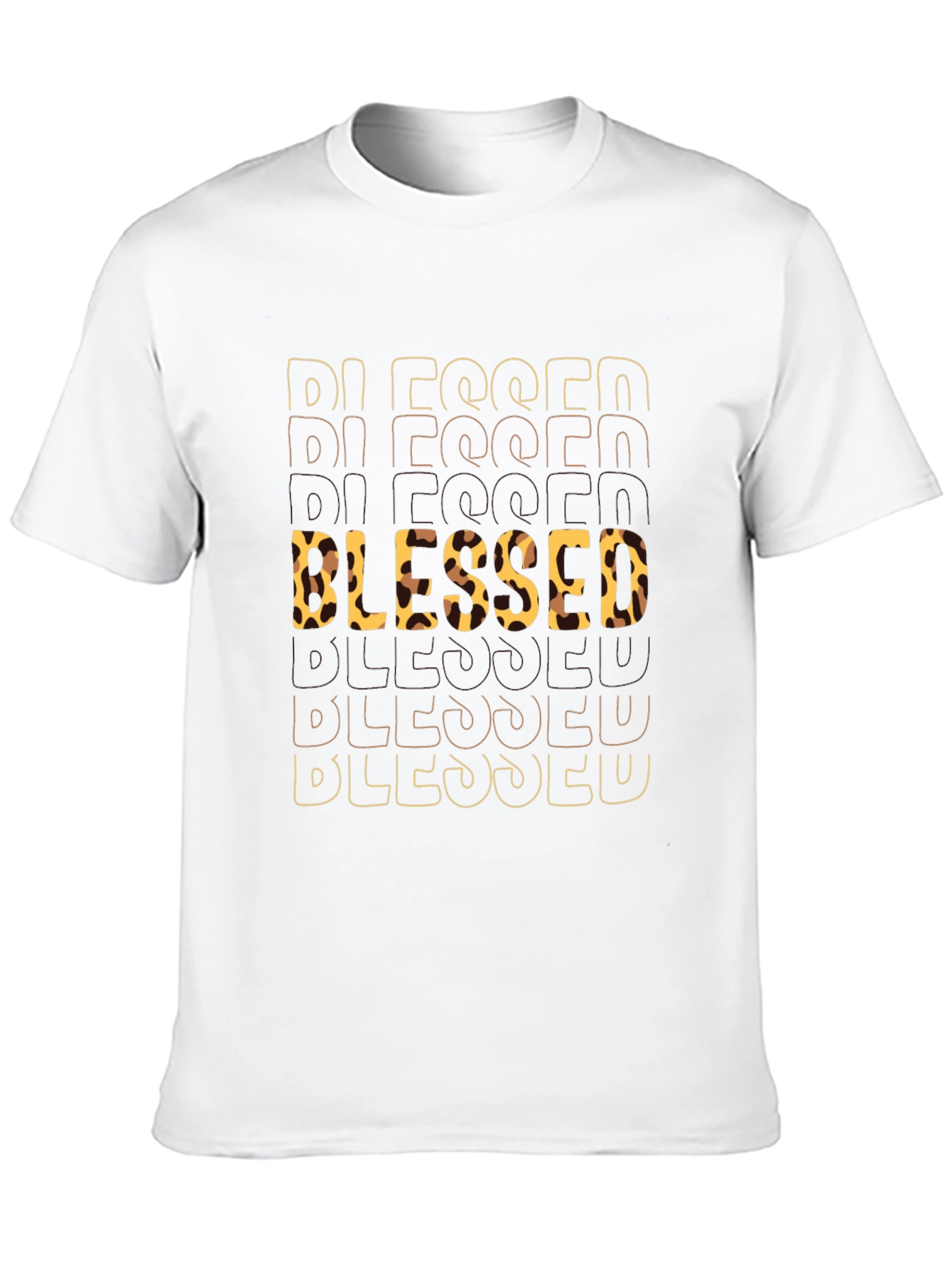 Blessed Leopard Print T-Shirt - Stylish Graphic Tee