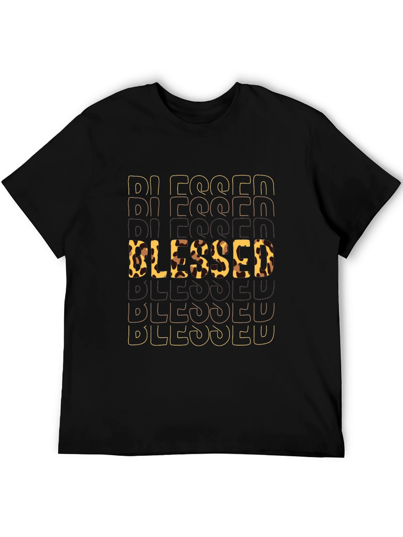 Blessed Leopard Print T-Shirt - Stylish Graphic Tee