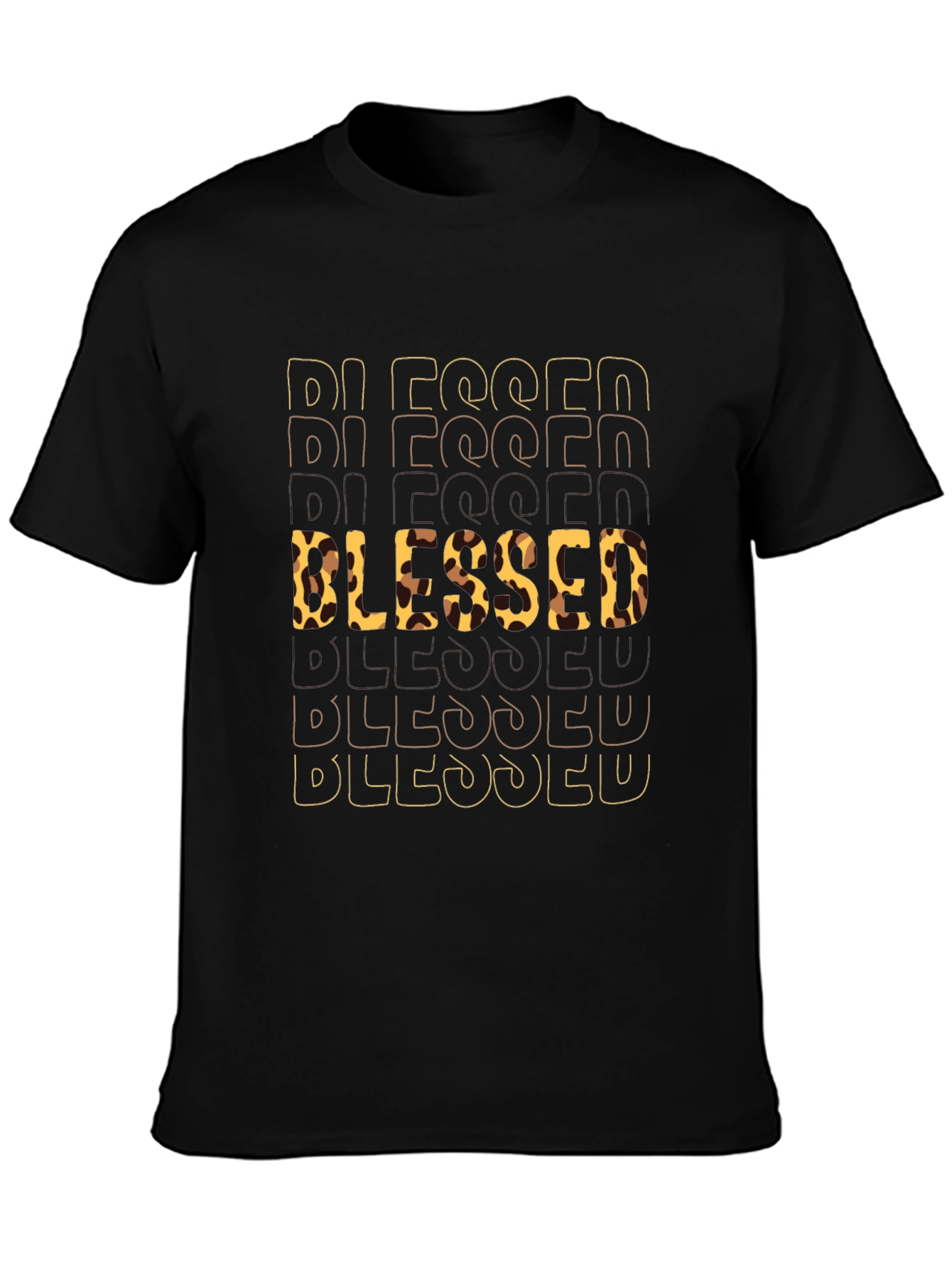 Blessed Leopard Print T-Shirt - Stylish Graphic Tee