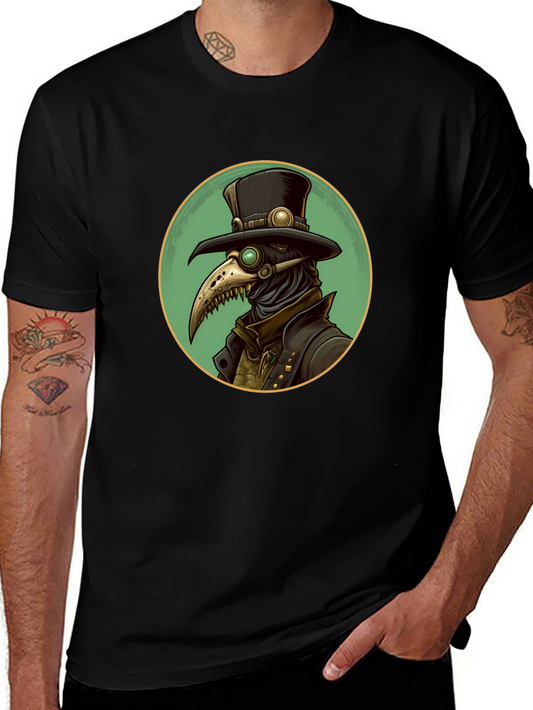 Plague Doctor T-Shirt - Unique Steampunk Design