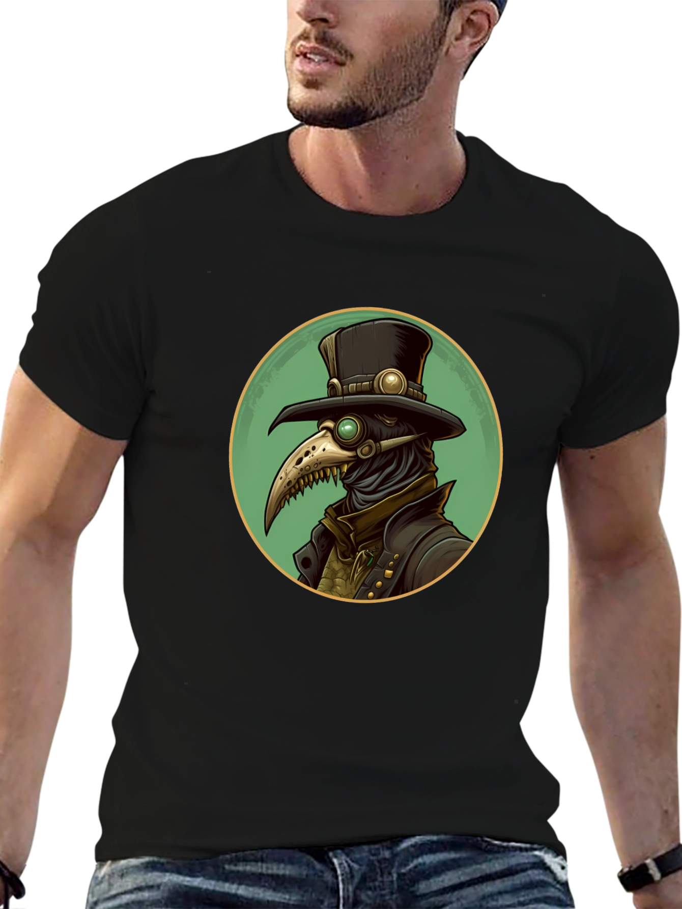 Plague Doctor T-Shirt - Unique Steampunk Design