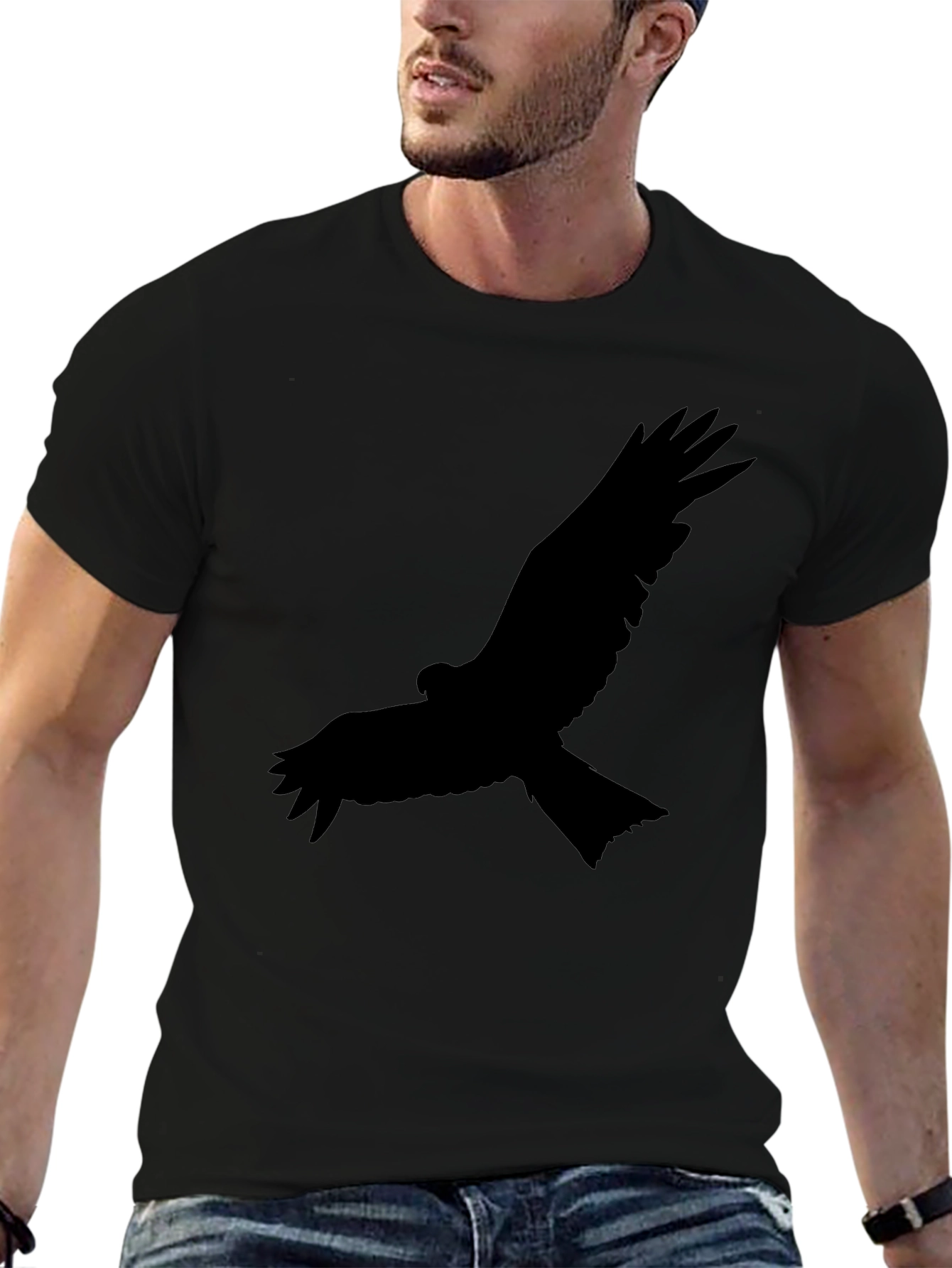 Black Eagle Silhouette Graphic T-Shirt