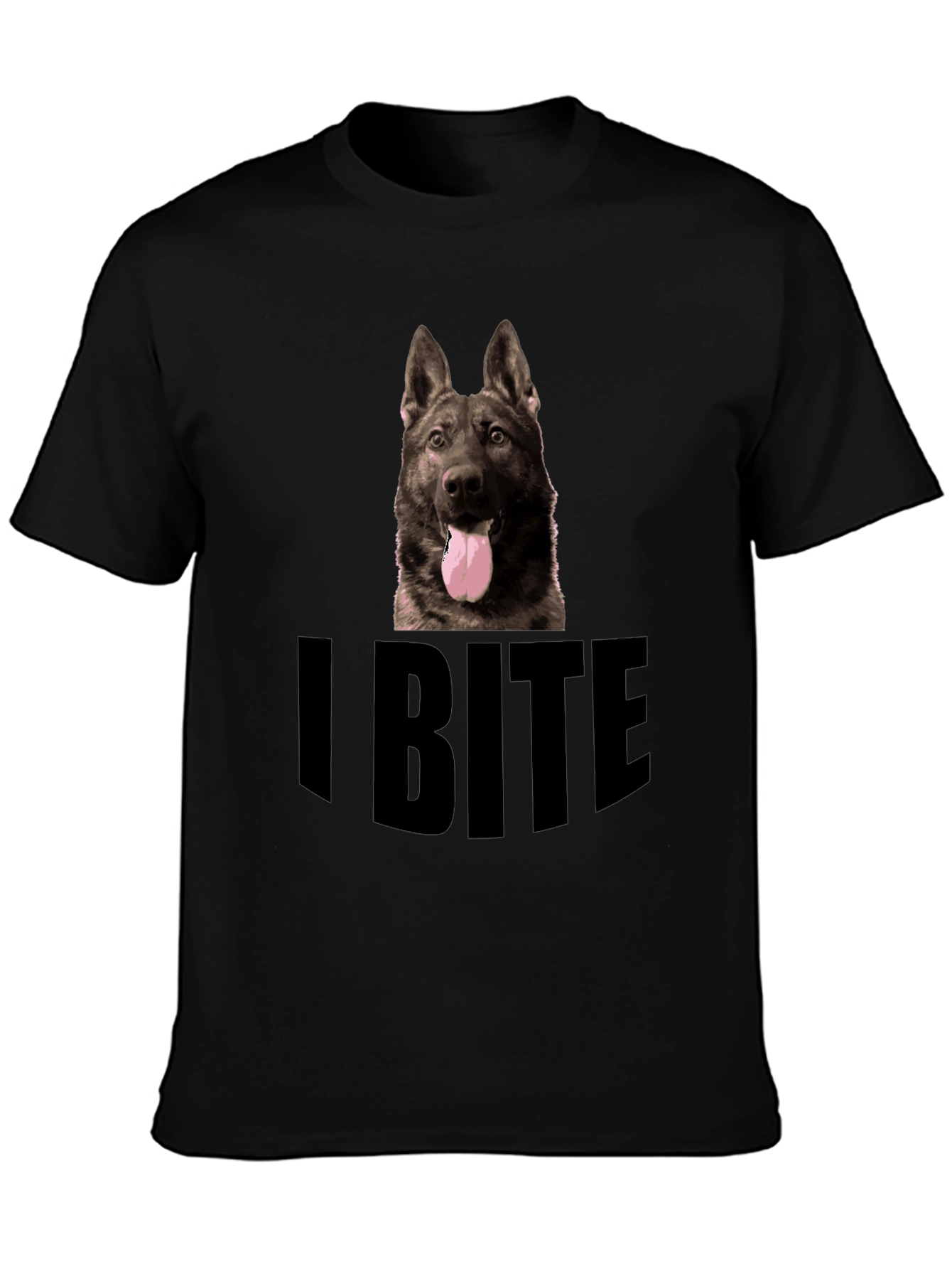 I Bite Dog Graphic Tee - Black