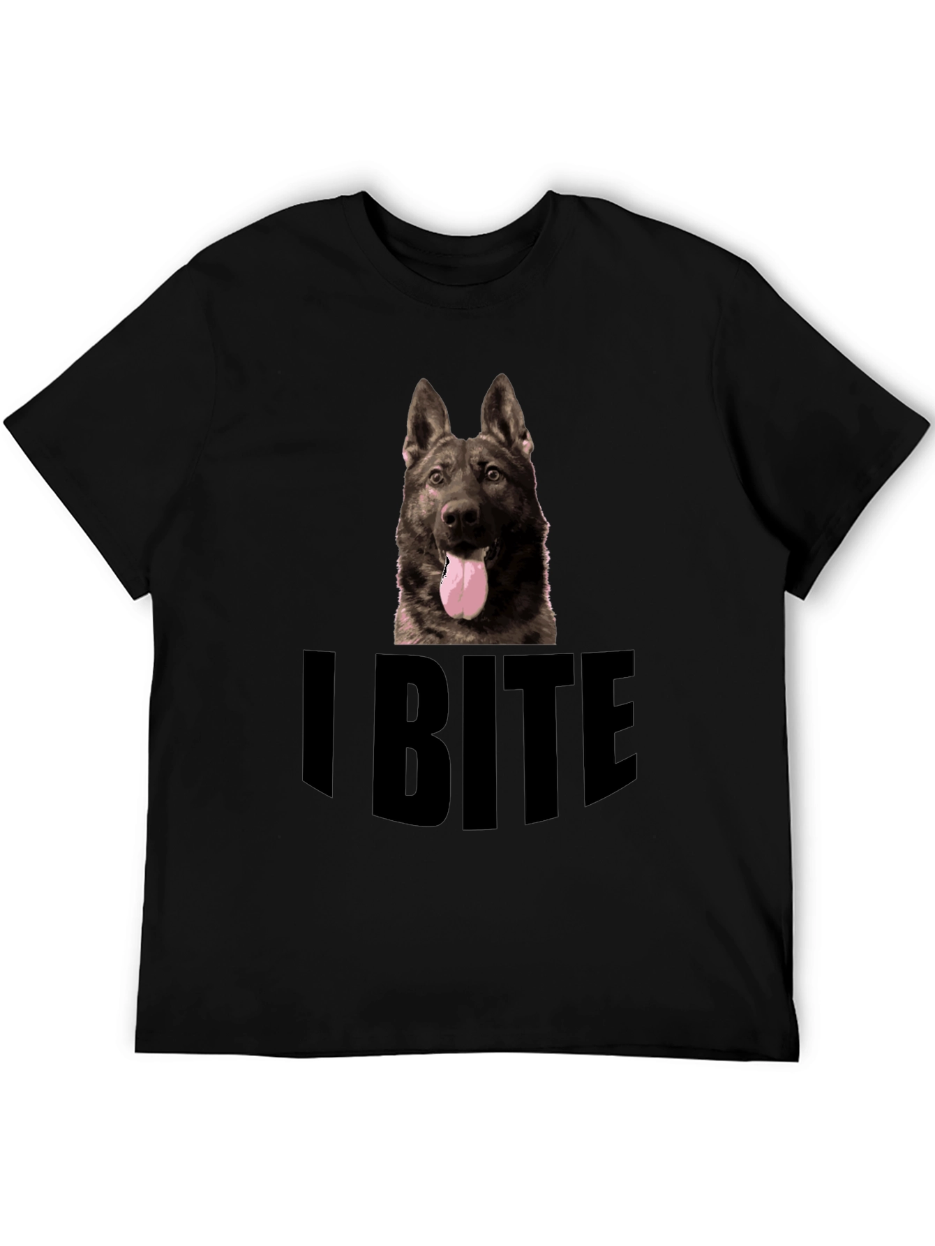 I Bite Dog Graphic Tee - Black