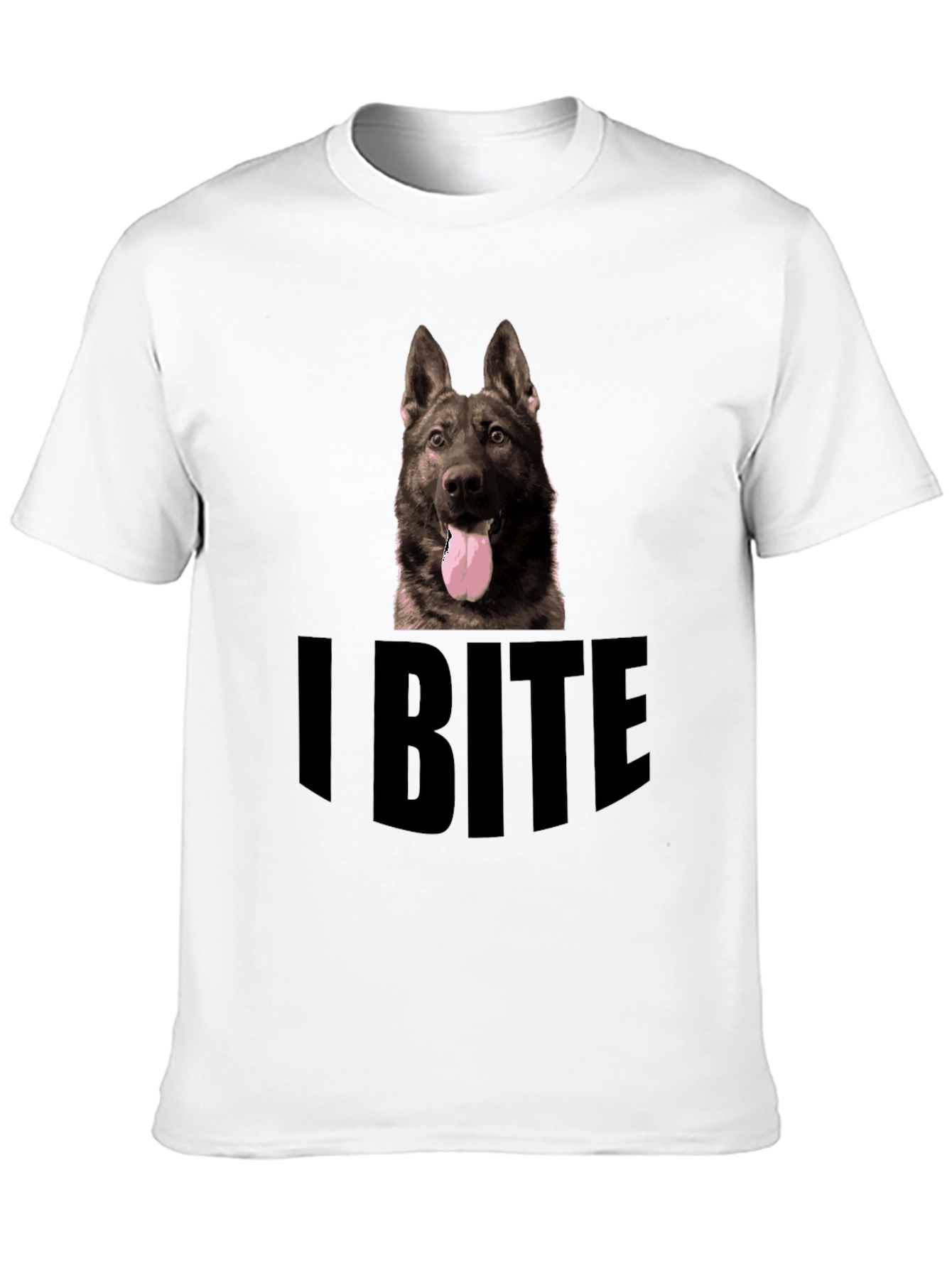 I Bite Dog Graphic Tee - Black