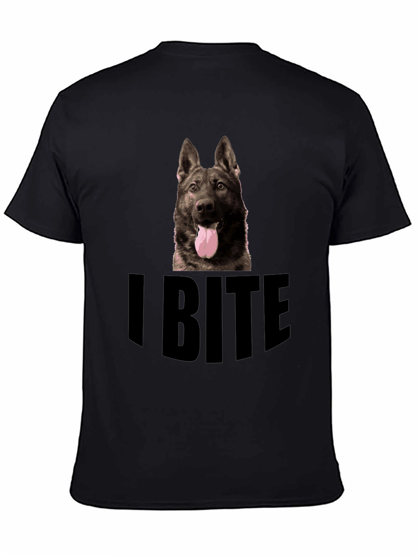 I Bite Dog Graphic Tee - Black