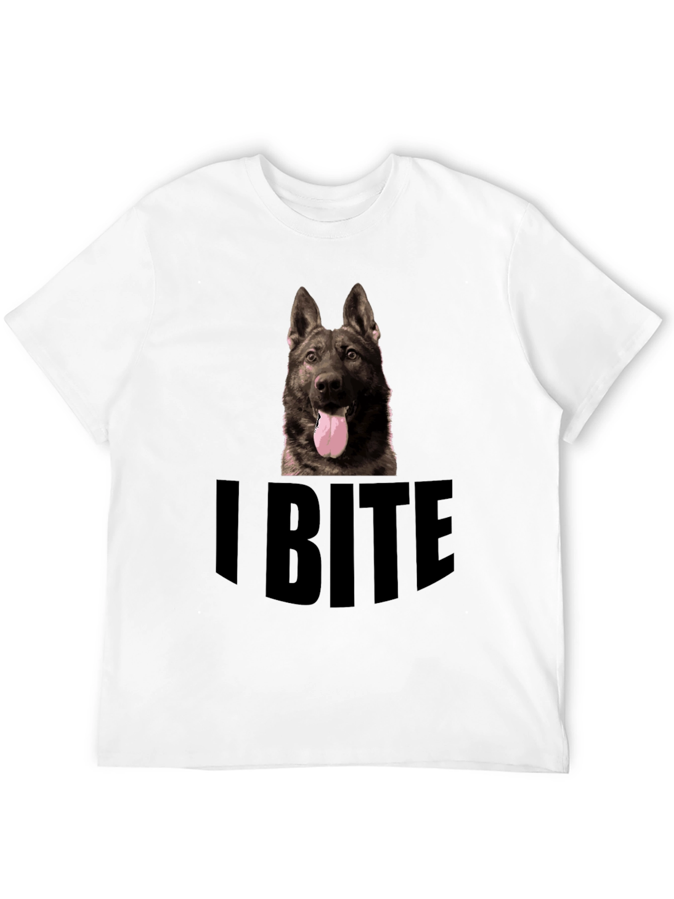 I Bite Dog Graphic Tee - Black