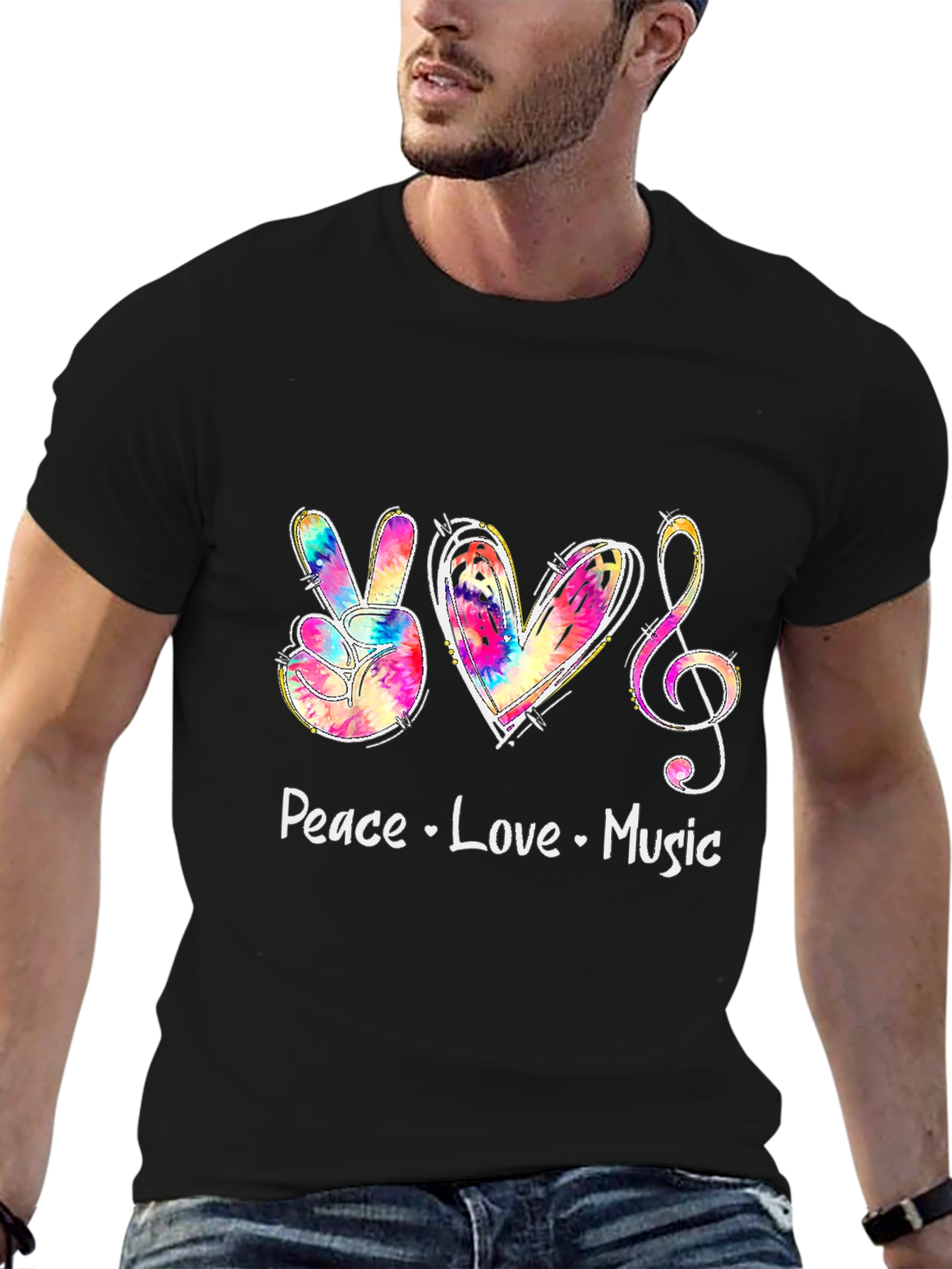 Peace Love Music Graphic Tee