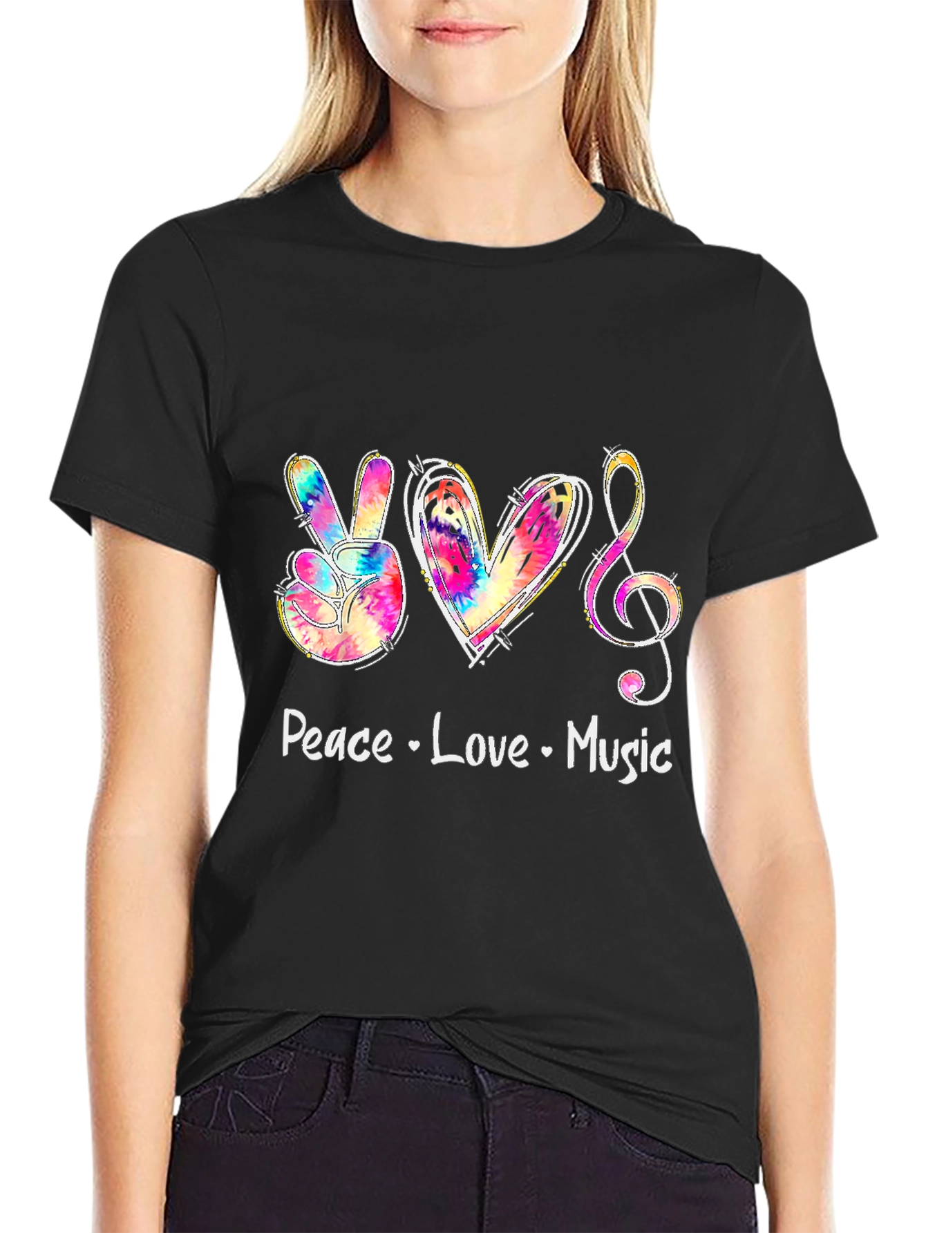 Peace Love Music Graphic Tee