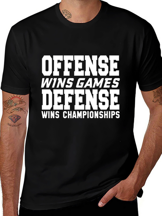 Offense Wins Games Defense Wins Championships T-Shirt