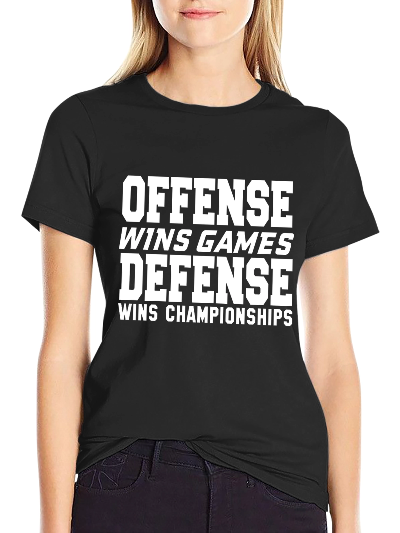 Offense Wins Games Defense Wins Championships T-Shirt