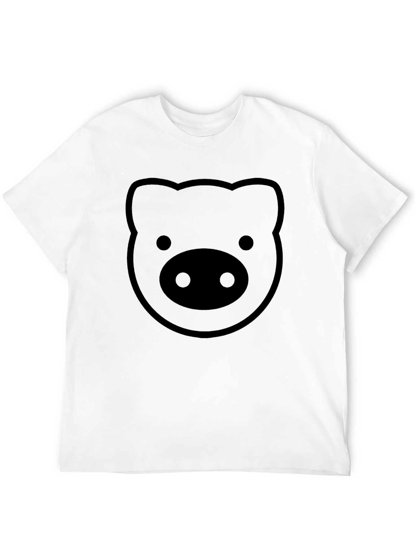Pig Face Graphic T-Shirt - Black