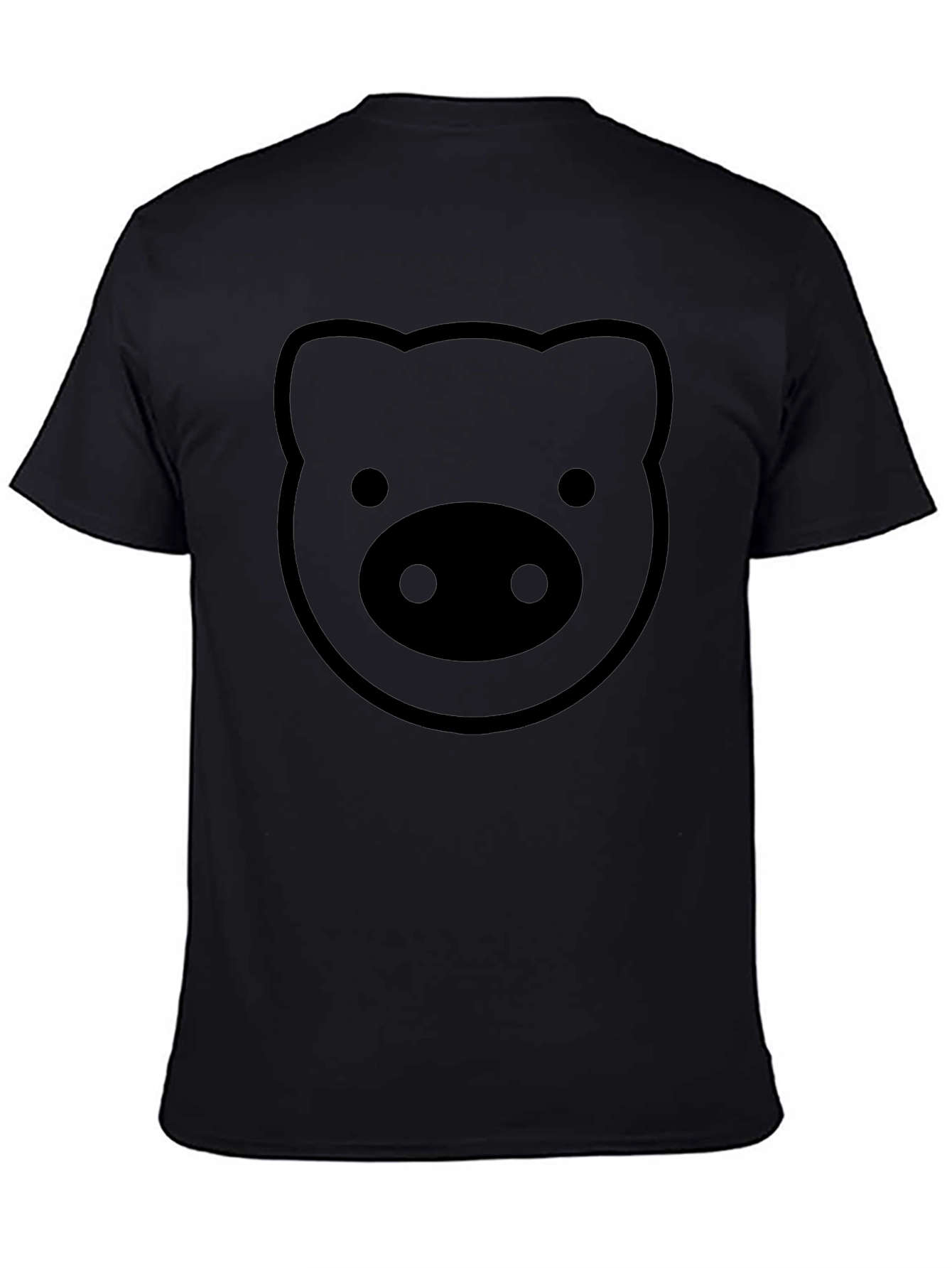 Pig Face Graphic T-Shirt - Black