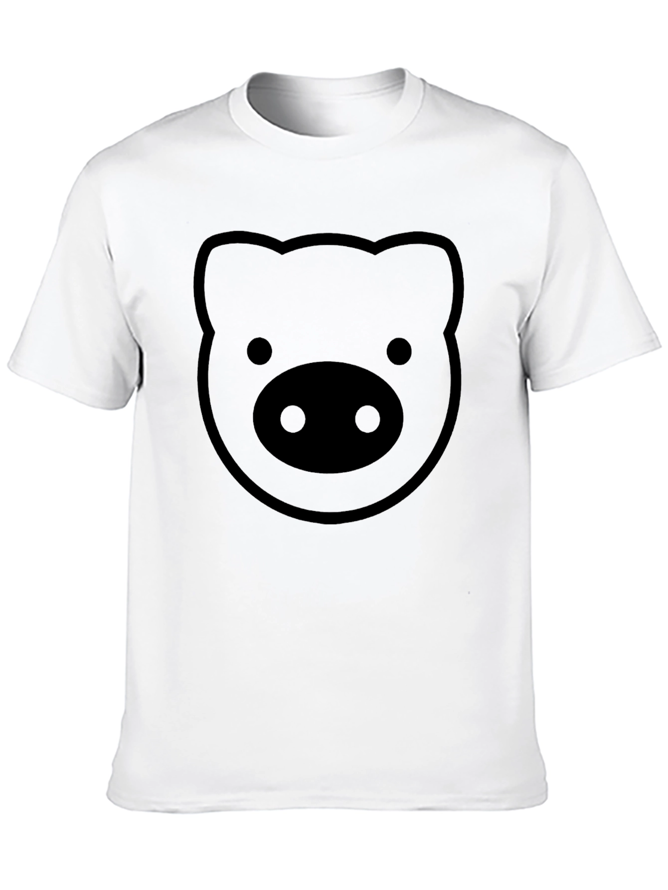 Pig Face Graphic T-Shirt - Black