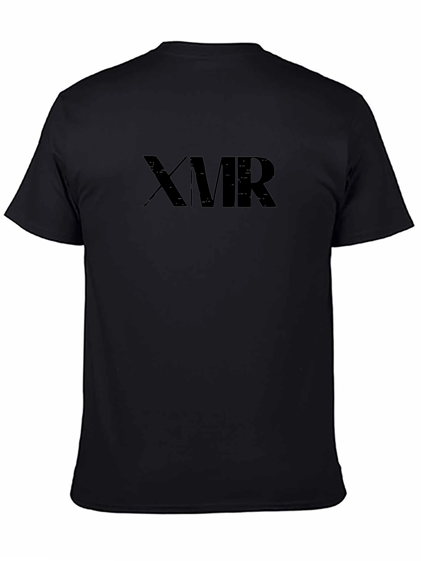 XMR Graphic Tee - Solid Black Casual Style