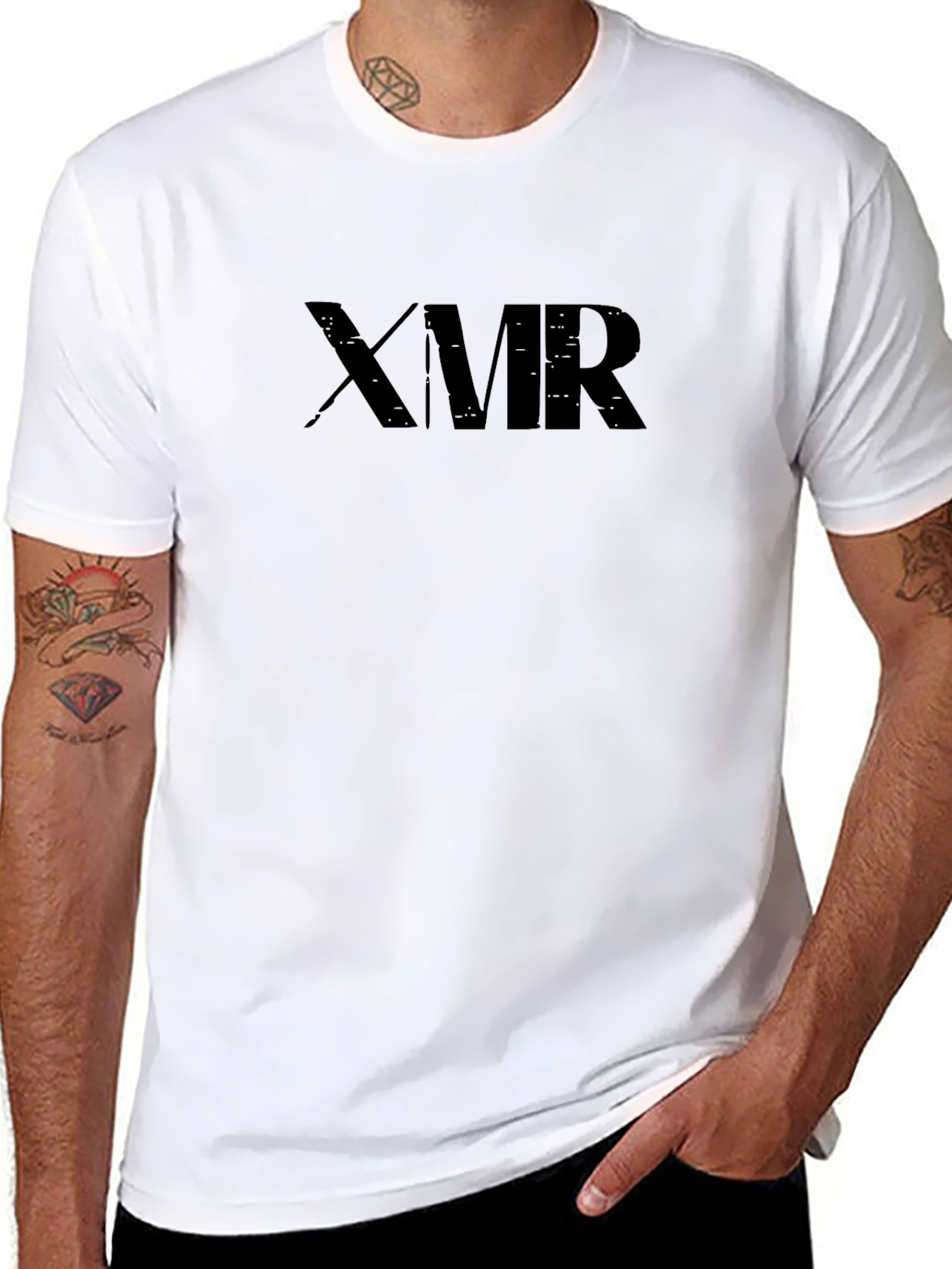 XMR Graphic Tee - Solid Black Casual Style